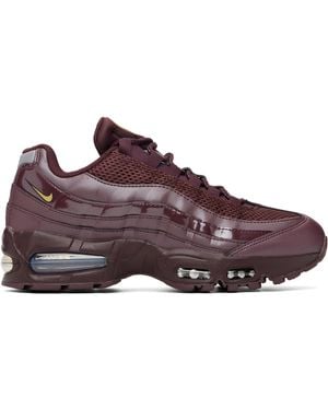 Nike Burgundy Air Max 95 Big Bubble Trainers - Purple