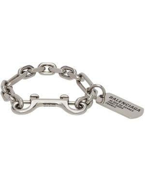 Balenciaga Tags Carabiner Bracelet - Black