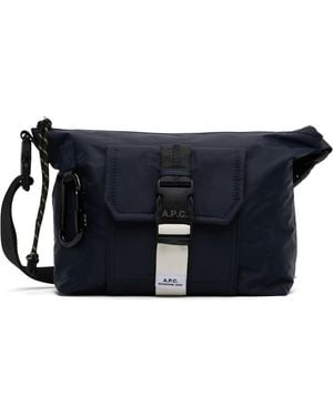 A.P.C. Trek Satchel Bag - Blue