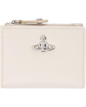 Vivienne Westwood Off- Slim Flap Card Holder - Natural
