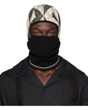 Marine Serre Black Argyle Balaclava