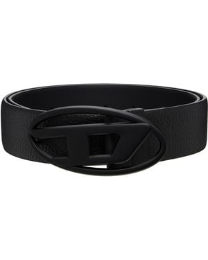 DIESEL 3.9Cm Leather Reversible Belt - Black