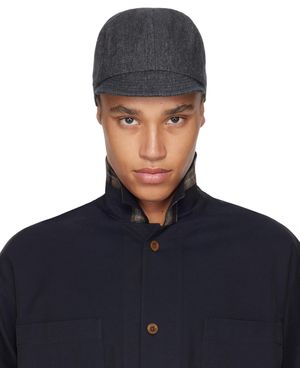 AVIVA JIFEI XUE Casquette De Travail Grise En Denim - Bleu
