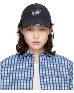 Vetements 'Global Mf' Cap - Blue