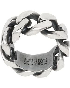 VIP価格☆【MM6 Maison Margiela】ガンメタル サークルリング