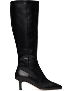 Aeyde Bita Calf Leather Tall Boots - Black