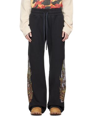 Who Decides War Flame Glass Hardware Joggers - Black