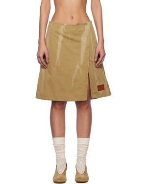 Acne Studios Twill Midi Skirt - Natural