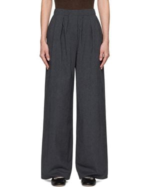 St. Agni Relaxed Pleat Trousers - Black