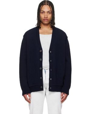 Maison Margiela Elbow Patch Cardigan - Blue