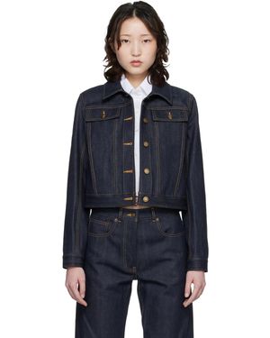 Thom Browne Shrunken Selvedge Denim Jacket - Black