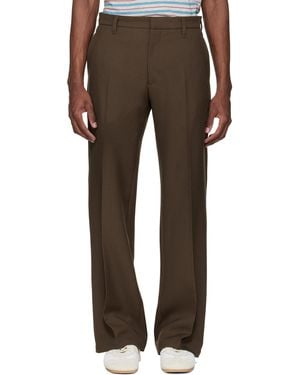 Stockholm Surfboard Club Tailored Bootcut Trousers - Brown