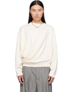 Hed Mayner Off- Asymmetric Sweatshirt - White