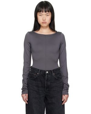Agolde Grey Paulette Bodysuit - Black
