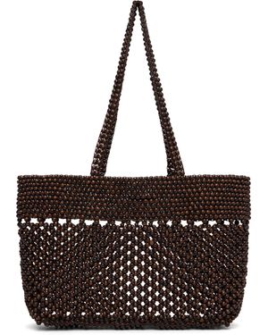 Cordera Wooden Beads Tote - Black