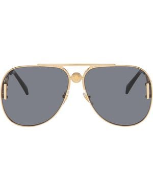 Versace Medusa '95 Pilot Sunglasses - Gray