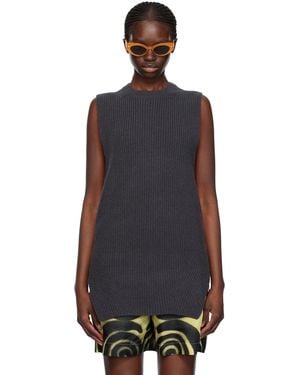 Nanushka Grey Leela Vest - Black