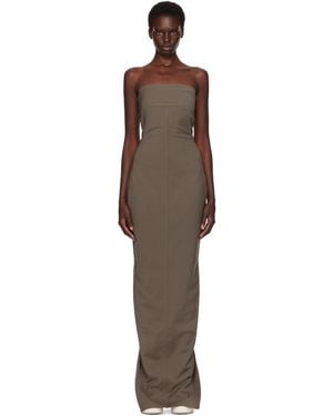 Rick Owens Tower Bustier Maxi Dress - Brown