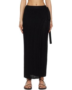 Holzweiler Kelp Crochet Maxi Skirt - Black
