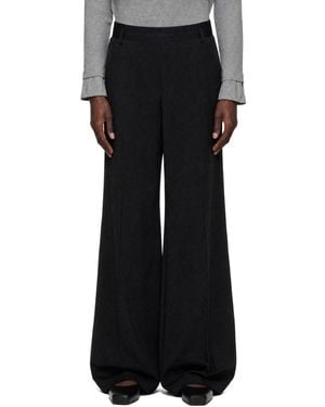 ALAINPAUL Tuxedo Elasticated Tailoring Trousers - Black