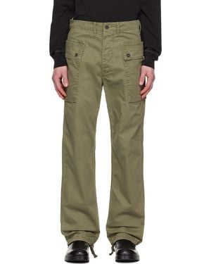 RRL Herringbone Field Cargo Trousers - Green