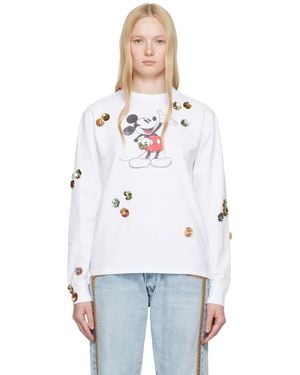 Coperni Disney Mickey Long-Sleeved T-Shirt - White