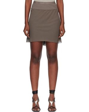 Rick Owens Temple Short Bias Miniskirt - Black