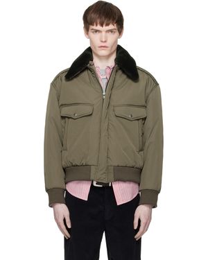 Commission Khaki Midtown Nylon Bomber Jacket - Green