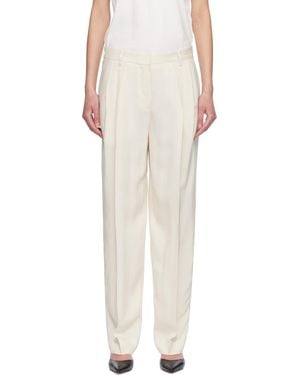 TOTEME Off Double-Pleat Fluid Pants - Natural