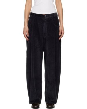 Cordera Corduroy Baggy Pants - Black