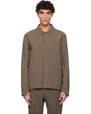 Veilance Taupe Lerus Insulated Tech Wool Jacket - Brown