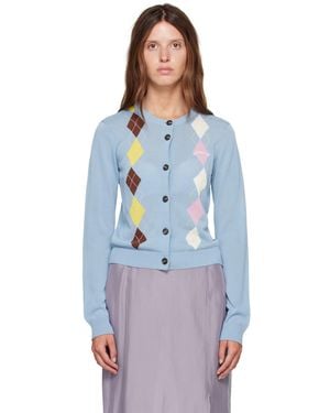 Ganni Argyle Cardigan - Blue