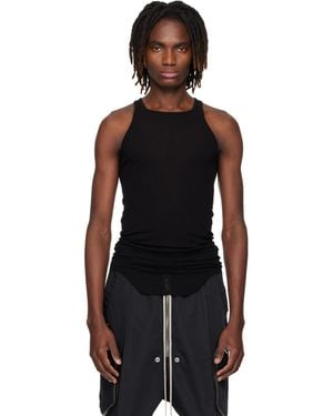 Rick Owens Temple Basic Rib Tank Top - Black