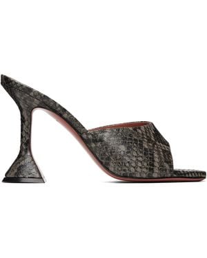 AMINA MUADDI Lupita Slipper 95 Heeled Sandals - Grey