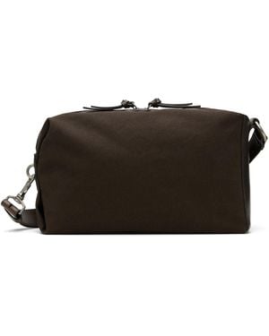 Dries Van Noten Canvas & Lambskin Bag - Black