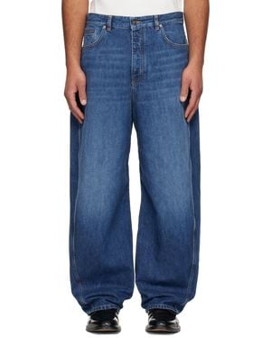 Givenchy Denim Couture Seam Washed Jeans - Blue