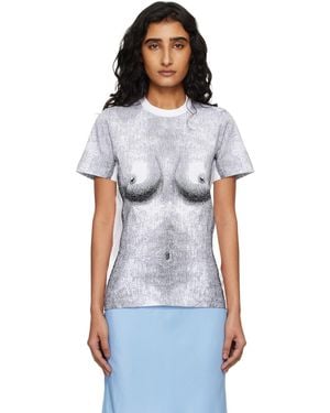 Moschino Ssense Exclusive Stretch Cotton Jersey T-Shirt - Blue