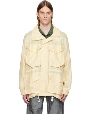RANRA Explorer Silk Ripstop Long Hoodie Jacket - Natural