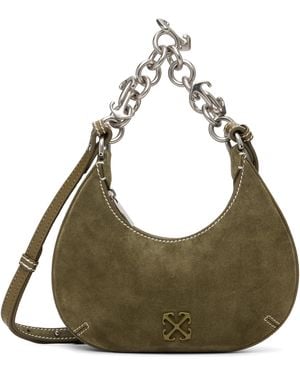 Off-White c/o Virgil Abloh Khaki Hemisphere Suede Bag - Green