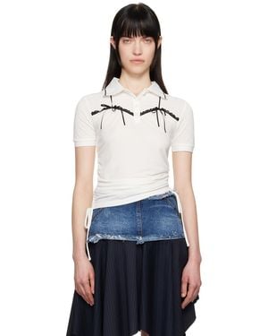 ANDERSSON BELL Halter String Piqué Polo - Black