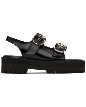 Ernest W. Baker Buckle Sandals - Black