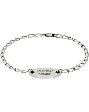 Balenciaga Bracelet Argenté - Noir