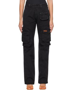 Heron Preston Black Flap Pocket Cargo Trousers