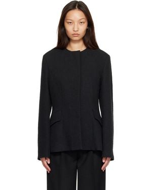 TOTEME Jacquard Cotton Blazer - Black
