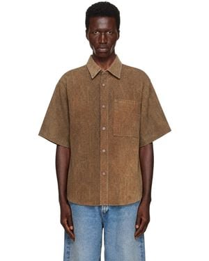 Agolde Tan Watson Denim Shirt - Brown