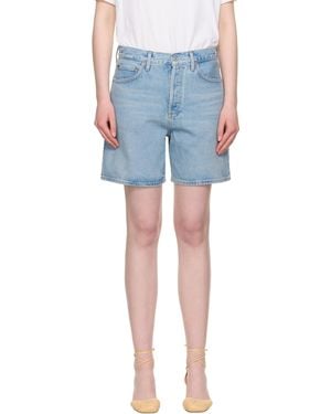 Agolde Dame Denim Shorts - Blue
