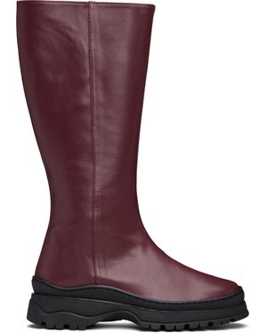 Nicole Saldaña Burgundy Anna Tall Boots - Purple
