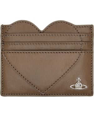 Vivienne Westwood Heart Card Holder - Brown