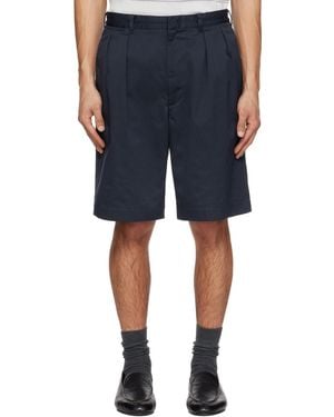 Nanamica Double Pleated Chino Shorts - Blue