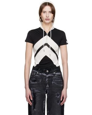 Jean Paul Gaultier 'The Chevrons' Hoodie - Black